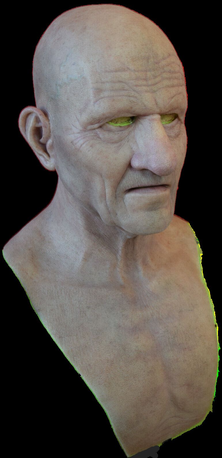 Silicone mask UK realistic grumpy old bald man