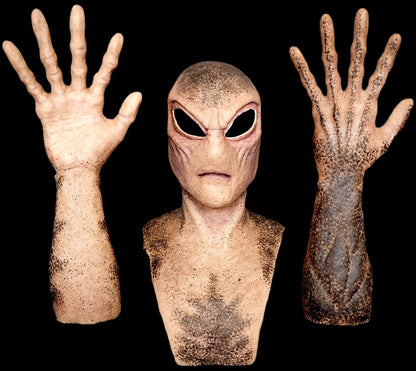 Alien head and hands silicone mask