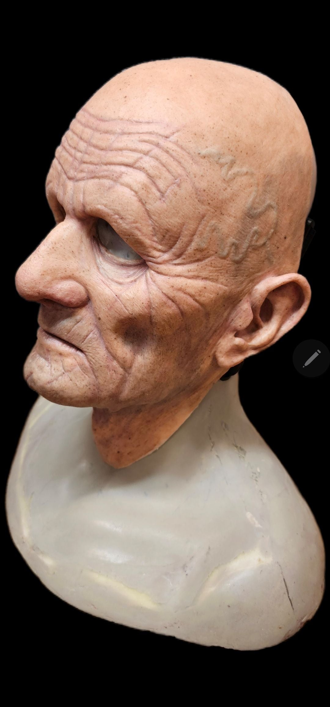 Bald old man old lady realistic silicone mask UK